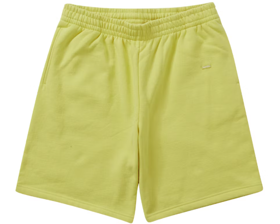 Supreme Small Box Sweatshort (FW23) Acid Yellow SZ L