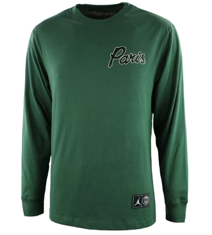 Jordan x Paris Saint-Germain Long-Sleeve T-Shirt Noble Green SZ XXL