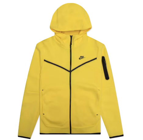 Nike Sportswear Tech Fleece Full-Zip Hoodie Yellow Strike/Black SZ L