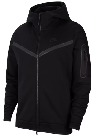 Nike Sportswear Tech Fleece Full-Zip Hoodie (Asia Sizing) Black SZ M