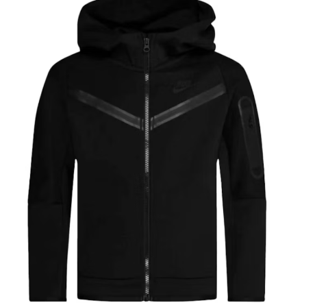 Nike Sportswear Kids' Tech Fleece Windrunner Full-Zip Hoodie Black/Black SZ M DEFECT