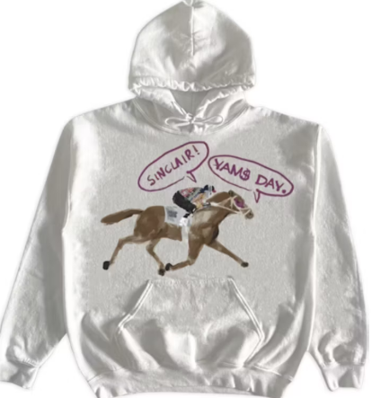 Sinclair Global Yams Day Long Beach Hoodie White SZ XL DEFECT