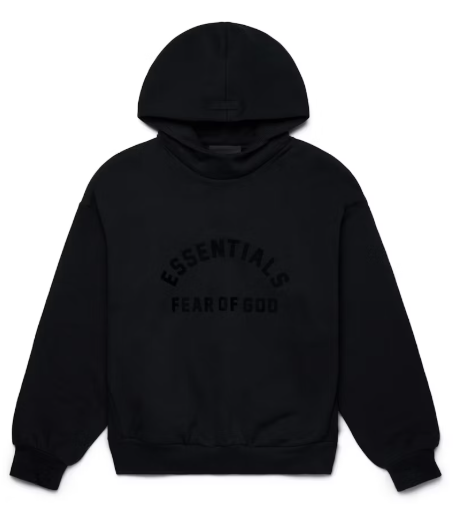 Fear of God Essentials Arch Logo Hoodie Jet Black SZ L