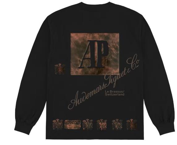 Travis Scott CJ x Audemars Piguet Le Brassus Long Sleeve Tee Black SZ L DEFECT