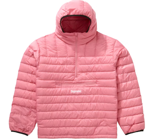 Supreme Micro Down Half Zip Hooded Pullover (FW21) Pink SZ M DEFECT