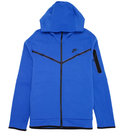 Nike Sportswear Tech Fleece Full-Zip Hoodie Game Royal/Black SZ M DEFECT