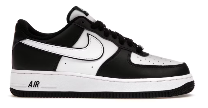 Nike Air Force 1 Low '07 White Swoosh Panda SZ 12