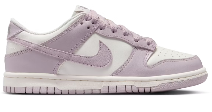 Nike Dunk Low Sail Enigma Stone Particle Rose (GS) SZ 7Y MISSING LID