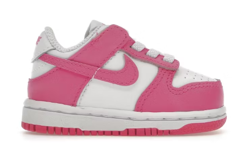 Nike Dunk Low Laser Fuchsia (TD) SZ 9C MISSING LID