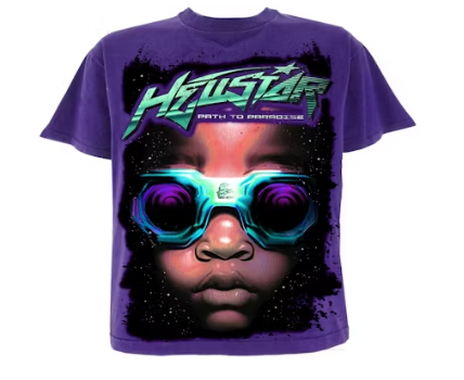 Hellstar Goggles T-Shirt Purple Sz Large