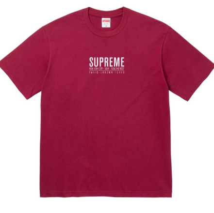 Supreme F The rest Burgundy Tee Sz Medium