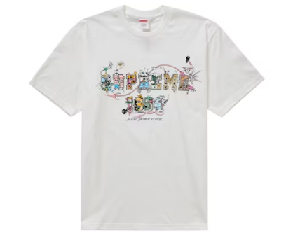 Supreme Varsity Tee White Sz Medium