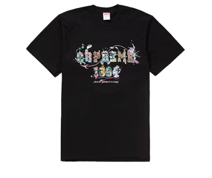Supreme Varsity Tee Black Sz LARGE