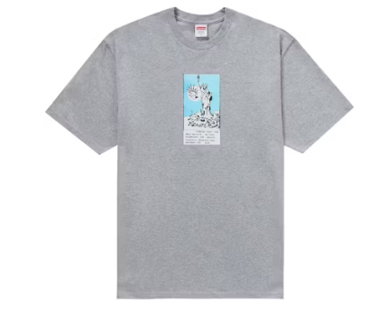 Supreme Liberty Tee Heather Grey Sz Small
