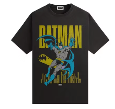 Kith x Batman Classic Vintage Tee Black Sz XL