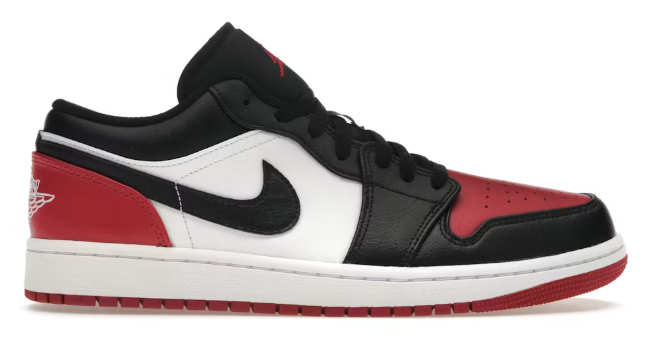 Jordan 1 Low Bred Toe 2.0 SZ 12 MISSING LID