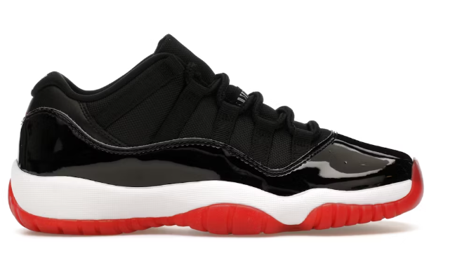 Jordan 11 Retro Low Bred (GS) (2025) SZ 4.5Y MISSING LID