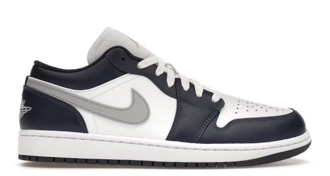 Jordan 1 Low Wold Grey Midnight Navy SZ 11.5 MISSING LID