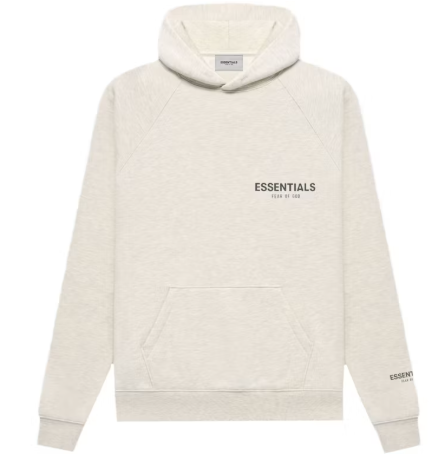 Fear of God Essentials Pullover Hoodie Light Heather Oatmeal SZ SMALL