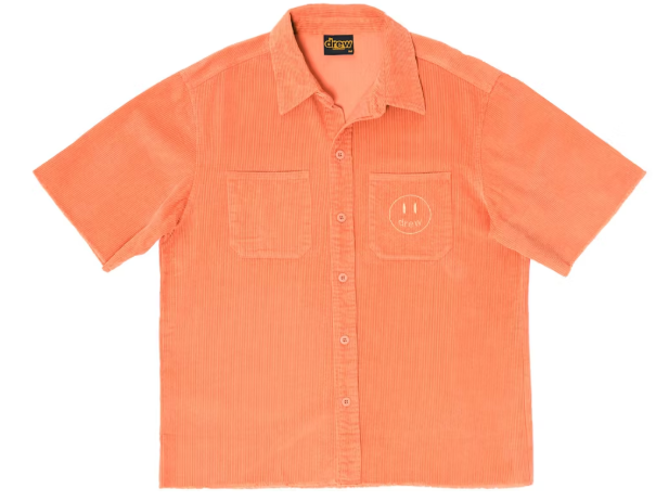 drew house ss corduroy shirt peach SZ L