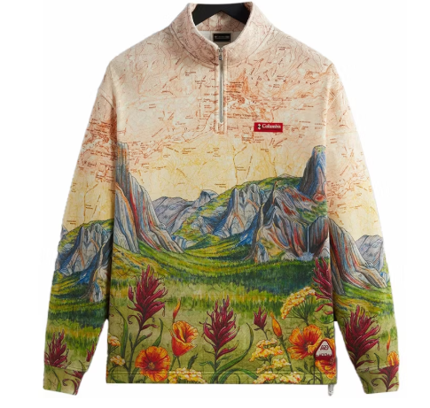 Kith x Columbia Yosemite Quarter Zip Waffle SZ XS