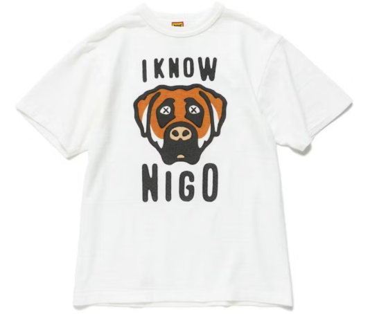 Human Made I Know Nigo KAWS T-Shirt White SZ XXL
