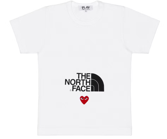 Comme des Garcons PLAY x The North Face T-shirt White SZ M