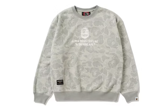 BAPE x Alpha Industries Crewneck Olivedrab Sz 2XL