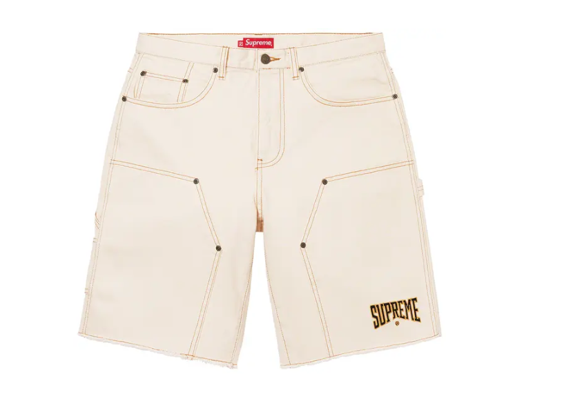 Supreme Cutoff Denim Painter Short 'Natural' Sz 30