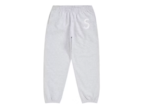 Supreme S Logo Sweatpant Ash Grey Sz XL