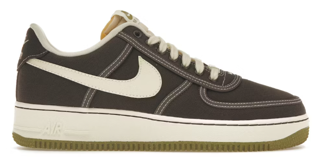 Nike Air Force 1 Low '07 PRM Canvas Baroque Brown SZ 9 REP BOX (ORANGE)