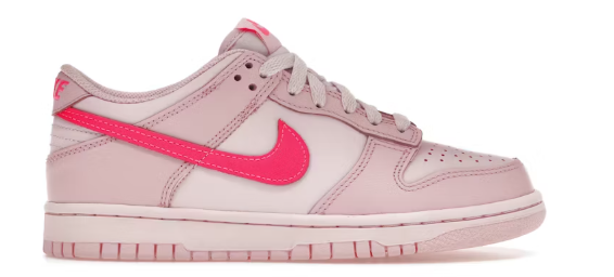 Nike Dunk Low Triple Pink (GS) SZ 6.5Y MISSING LID