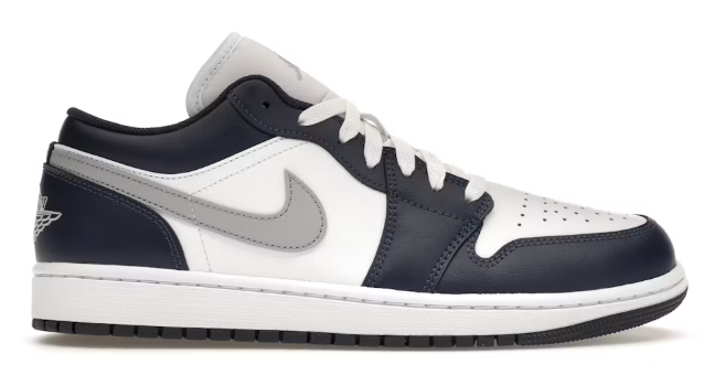 Jordan 1 Low Wolf Grey Midnight Navy SZ 9 MISSING LID