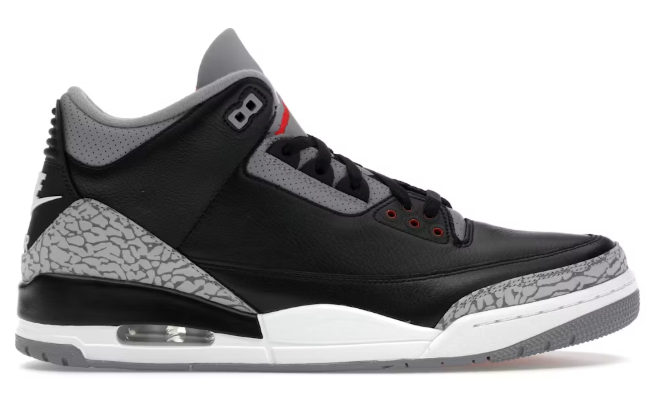 Jordan 3 Retro Black Cement (2024) SZ 9 MISSING LID