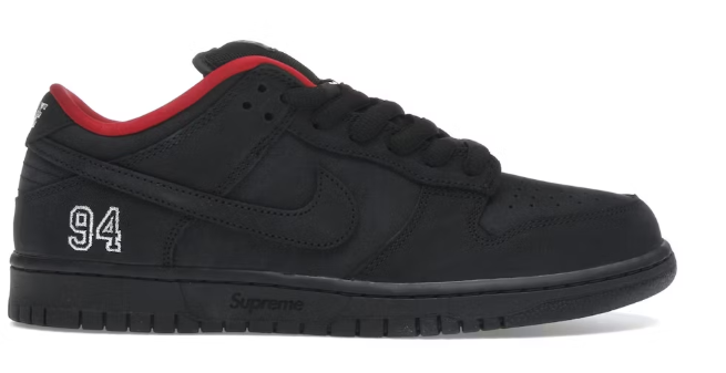 Nike SB Dunk Low Supreme 94 Black SZ 9