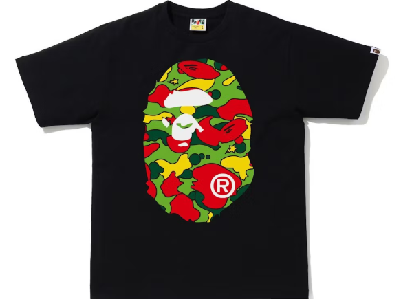 BAPE Sta Camo Big Ape Head Tee Black/Multi SZ XL