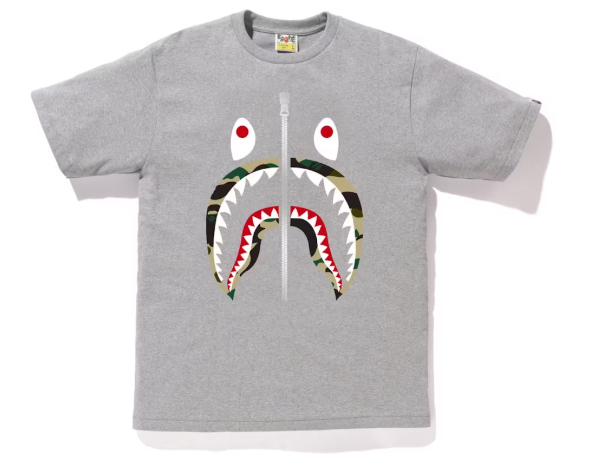BAPE 1st Camo Shark Tee (SS18) Gray/Yellow SZ XXL