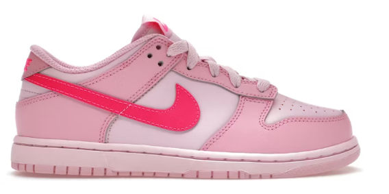 Nike Dunk Low Triple Pink (PS) SZ 13.5C MISSING LID