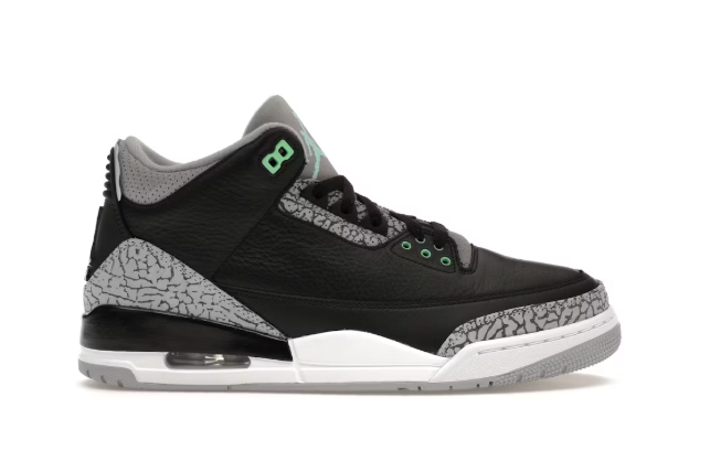 Jordan 3 Retro Green Glow Sz 11.5 (No Lid)