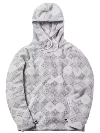 Kith x Columbia Fleece Hoodie Grey SZ L (DEFECT SMALL STAINS)