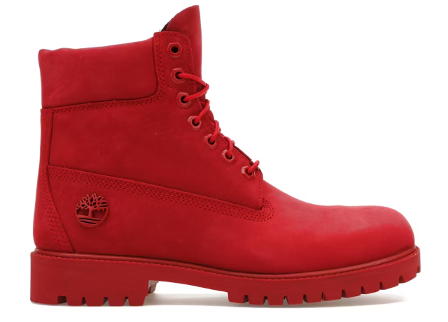 Timberland 6" Heritage Premium Waterproof Boot Dark Red Nubuck SZ 8 DEFECT