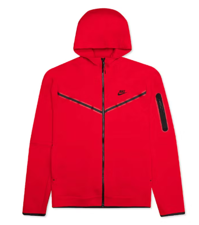 Nike Sportswear Tech Fleece Full-Zip Hoodie University Red SZ XL