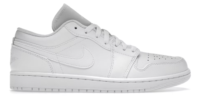 Jordan 1 Low Triple White SZ 9.5 MISSING LID