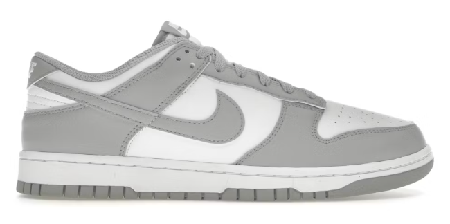 Nike Dunk Low White Light Smoke Grey SZ 10 MISSING LID