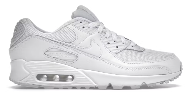Nike Air Max 90 Recraft Triple White SZ 11.5 MISSING LID
