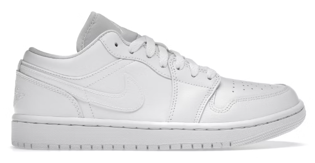 Jordan 1 Low Triple White (2022) (Women's) SZ 12/10.5M MISSING LID