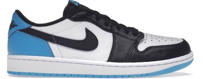 Jordan 1 Retro Low OG Black Dark Powder Blue SZ 12 USED