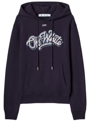 OFF-WHITE C/O Chicago Bulls Hoodie Navy/White/Light Blue SZ XXL