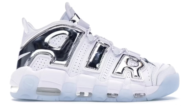 Nike Air More Uptempo Chrome White (Women's) SZ 11W/9.5M USED NO BOX