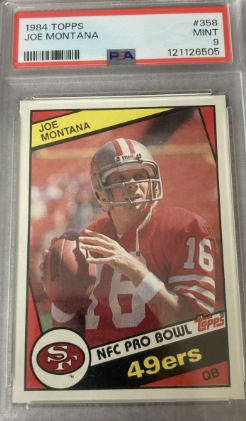 1984 Topps Joe Montana PSA 9